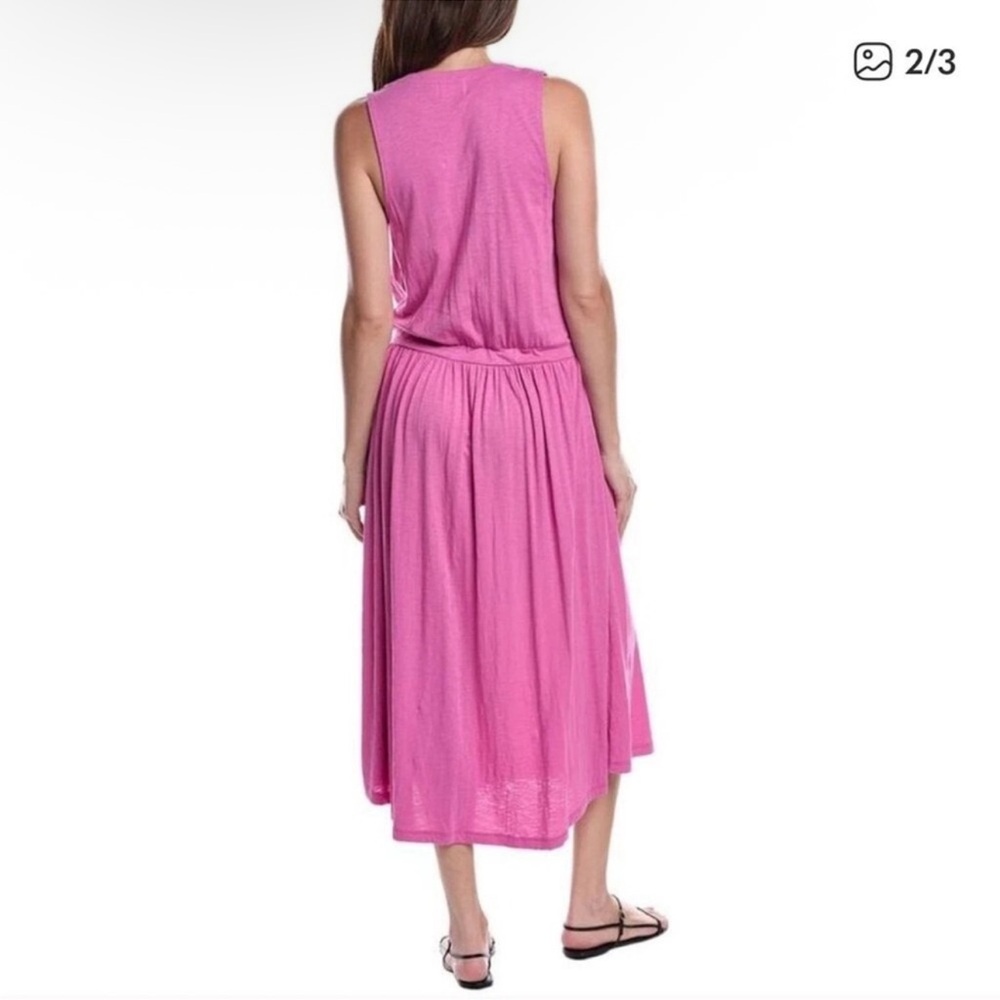 NWT Nation LTD Pima Cotton Rosebud Brianna Sleeveless Midi Dress V-Neck Size XXL - Picture 3 of 10